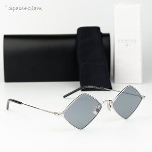 Saint Laurent Women Sunglasses Silver Flash SL302LISA 010 NEW AUTHENTIC